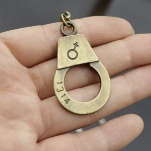 Llavero con Forma de <span class=keywords><strong>Esposas</strong></span> y Anillo Dividido de Aleación Plateada Antigua, para Parejas, Regalo de San Valentín - Product Image 3