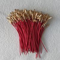 Cable de prueba personalizable de 22AWG UL1007 con conector tipo banana, rojo y negro, 100 mm, terminal Lotus chapado en oro para multímetro y alimentación