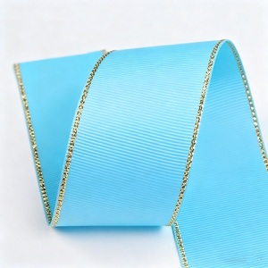Gordon RibbonsゴールドエッジGrosgrain <span class=keywords><strong>Ribbon</strong></span>カラフルマルチサイズポリエステル高級ゴールドサイドGrosgrainギフトリボンロール - Product Image 4