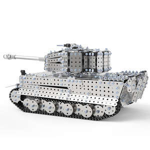 Modèle de char en puzzle 3D stéréo tout <span class=keywords><strong>métal</strong></span> pour adultes, jouets télécommandés de difficulté élevée, échelle 1:32, ornements militaires - Product Image 1