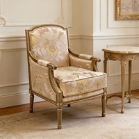 Matériaux de qualité soigneusement sélectionnés, designs de style français classique, fauteuil en bois massif de luxe de style nordique pour manoir