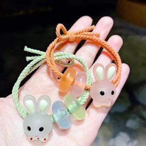 Coleteros de Conejito Adorables, Colores Variados, Alta Elasticidad, Resina Plástica, Uso Diario - Product Image 1