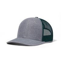 Gorra de béisbol ajustable de 6 paneles transpirable unisex de color liso con malla de camionero de Guangzhou para las cuatro estaciones