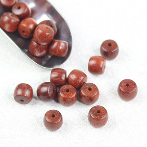 Cuentas de madera maciza natural de palisandro de 8x10 mm pulidas para la fabricación de pulseras - Product Image 2