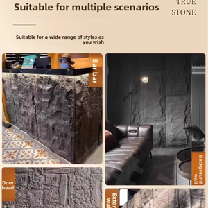 स्टाररी मून स्टोन लचीला बीज दीवार पैनल आसान स्थापना इनडोर/आउटडोर होटल मॉल सजावट आधुनिक डिजाइन कृत्रिम टाइल - Product Image 4