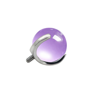 Lotus Wholesale - Boules d'opale brillantes en forme de griffe, bijoux de piercing avec filetage interne en titane
