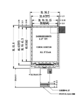 Layar LCD TFT 2 Inci 240x320 Resolusi Antarmuka MCU ST7789 Ukuran Kecil 22 Pin Modul LCD 2 Inci Sentuh Opsional