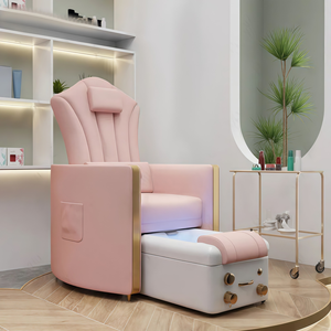 Sillón de Pedicura Eléctrico de Lujo Moderno con Asiento Reclinable, Drenaje Automático, Luz LED y Bañera sin Tuberías - Color Personalizable para Salones de Uñas - Product Image 2