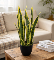 Plante Serpentine Artificielle d'Extérieur Sansevieria en Pot pour Jardin, Maison, Cour – Décoration Résistante aux UV, Écologique et Durable