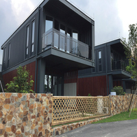 Nouvelle Maison Modulaire Préfabriquée Standard en Conteneur, Maison Mobile Compacte à Panneaux Sandwich sur Roues, Bâtiment de Bureau Moderne, Centre Commercial, Hôpital, Extérieur