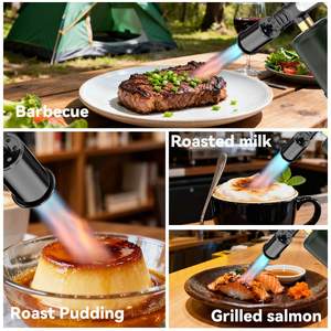Lance-flammes rechargeable en acier inoxydable et alliage de zinc, torche de barbecue au propane et <span class=keywords><strong>chalumeau</strong></span> d'extérieur - Product Image 5