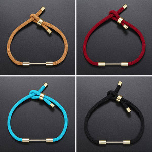 Accesorios de pulsera de Venta caliente Deslizador ajustable Cuerda de Milán Trenzado Pulseras de cuerda semiacabadas Hallazgos Fit Beads <span class=keywords><strong>Charms</strong></span> - Product Image 1