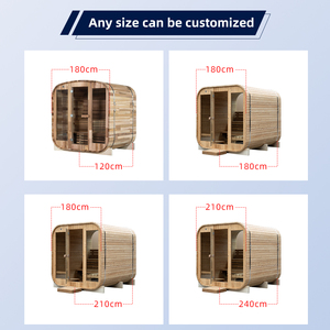 Cabina de sauna de vapor de ozono al aire libre moderna para venta de villas cuarto de ducha de vapor al aire libre - Product Image 4