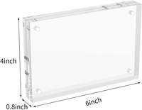 Cadre photo magnétique personnalisé en acrylique, design traditionnel 5x7 et 4x6, format moyen, durable, pour décoration de bureau et aimants de réfrigérateur