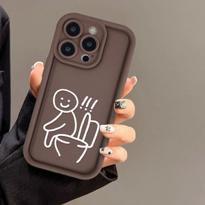 Ligne toilette personne impression échelle lentille Style antichoc TPU housse de téléphone portable pour Iphone 8 X Xr Xs 11 12 13 14 15 16 17 Air - Product Image 3