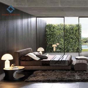 Marco de camas modernas de lujo de tamaño king y Queen de cuero genuino de grano completo para muebles de dormitorio - Product Image 2