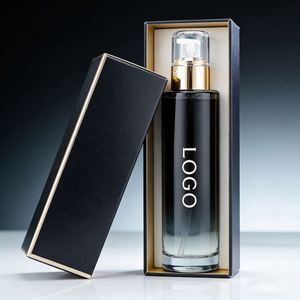 Silk Screen Custom Black Glass <b>Pump</b> Spray Bottle Refillable Cosmetic Container with Press Applicator for Skincare Products - Product Image 4
