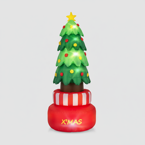 8 Feet Inflatable Rotating Christmas <b>Tree</b> with Built-In <b>LED</b> Lights and Water Bags - Product Image 2