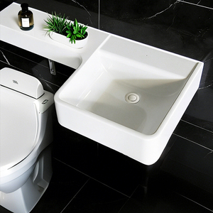 Lavabo Premium SMC Integrato nel Piano di Lavoro, Salvaspazio <span class=keywords><strong>per</strong></span> <span class=keywords><strong>Bagno</strong></span> Prefabbricato - Product Image 3