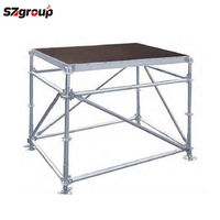 Scène modulaire pliable et portable en treillis à anneaux en aluminium et contreplaqué, certifiée TUV CE, à hauteur réglable, flexible pour la danse
