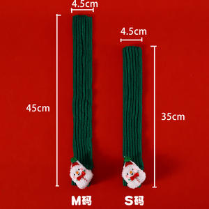 حيوان أليف قطني منسوج لعيد الميلاد ، وشاح شتوي أفخم دافئ ورِنة ثلج نمط حيوان حلو للكلب القط - Product Image 3