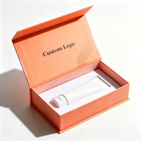 Boîte magnétique cosmétique personnalisée, boîte cadeau rigide, insert en EVA pré-découpé avec feuille blanche, emballage en papier pour produits de soin de la peau