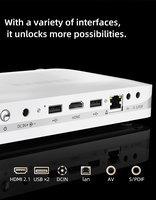 Nouveau projecteur DLP 4K 3D mini portable amélioré, 450 lumens, Android, WiFi, batterie intégrée, stéréo HIFI, mise au point automatique, cinéma maison, bureau