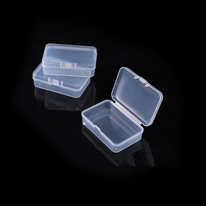 Caja rectangular de plástico transparente, caja de almacenamiento cubierta de 7,5x5x2cm para tapones para los oídos, joyería, piezas de repuesto, aparejos de pesca - Product Image 2
