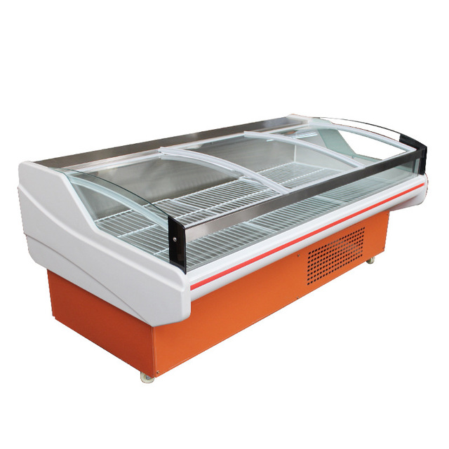 Meat Display Chiller Supermarket Glass Door Chiller Freezer Fresh Meat Fridge