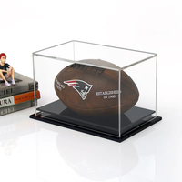 Support de présentation transparent en acrylique anti-poussière pour ballons de basketball et de football, boîte à objets de collection et autographes