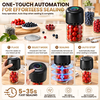 Scelleuse sous vide pour bocaux Mason 2026 améliorée -80 kPa, arrêt automatique à une touche pour bocaux à ouverture large et normale, cadeau d'anniversaire pour elle, maman et grand-mère