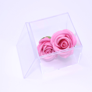 2*2*2'' faveur de mariage doux cube boîte cadeau en plastique bacs à bonbons boîte à bonbons en acrylique avec couvercle - Product Image 1
