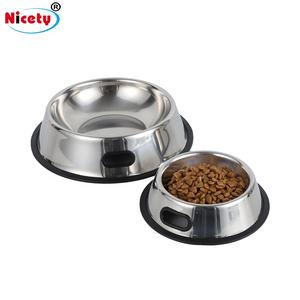 Dayanıklı güvenli malzeme Pet malzemeleri Pet besleyici yavru kase paslanmaz çelik köpek besleme konteyner silikon kaymaz kedi maması kabı - Product Image 2