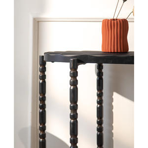 <span class=keywords><strong>Console</strong></span> d'<span class=keywords><strong>entrée</strong></span> en métal noir rétro Table de canapé de couloir Bureau antique pour salon - Product Image 5
