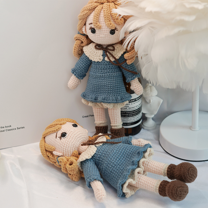 Adorable Doll Dress Crochet Handmade Girls' Toys