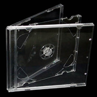 Chine Usine En Gros Clair 10.4mm Double Cd Bijou Cas avec Plateau Transparent Transparent 2CD Boîte De Rangement