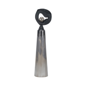 Vaso da terra alto in vetro, moderno e decorativo, per centrotavola da soggiorno, elegante complemento d'arredo. - Product Image 4