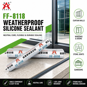 Colle silicone d'étanchéité pour joints de construction, idéale pour murs-rideaux en verre, métaux, panneaux composites (ACP) et toitures en béton - Product Image 4