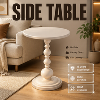 Table d'appoint en bois de style nordique moderne avec cadre en bois, petite table de café/thé pour salon, 35*52cm