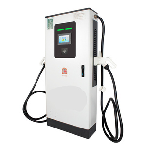 สถานีชาร์จเร็ว 60KW 80KW สำหรับรถยนต์ พร้อมหัวต่อสองหัวสำหรับสถานีชาร์จรถยนต์ - Product Image 1