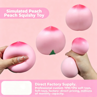 Balle anti-stress en PU, jouet sensoriel souple, mignon, pour soulager la pression, taille 4 pouces, vente en gros, personnalisable, unisexe, rose