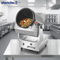 Friteuse à induction verticale en acier inoxydable, machine de cuisson intelligente commerciale à agitation automatique, puissance 5000W pour restaurant