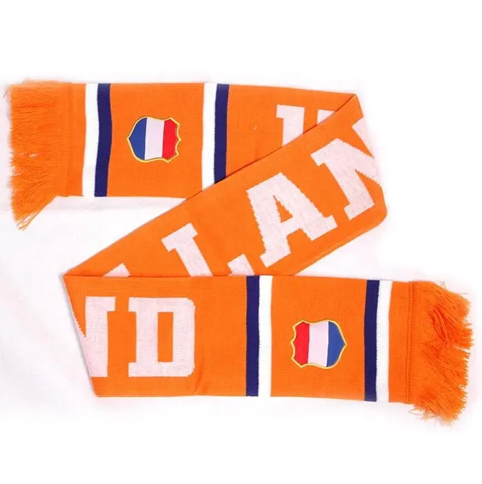 EK 2024 the Netherlands jacquard fan winter scarf holland acrylic scarf