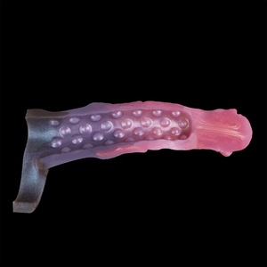Funda de silicona para pene con diseño de nudo animal, extensor de circunferencia con anillo para pene, funda hueca para dildo monstruoso, juguetes sexuales masculinos para adultos - Product Image 6