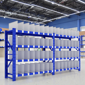 Rak <span class=keywords><strong>Display</strong></span> Supermarket Berbahan Logam Kuat, Rak Pembatas Satu Sisi, Rak Berdiri Bebas, Perakitan Snap-Fit, Dapat Disesuaikan - Product Image 4