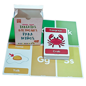 Tarjetas Educativas Laminadas Gruesas Ecológicas Impresas Personalizadas, Juego de Habilidades en Inglés Skillmatics para Niños Pequeños, Hechas de Papel - Product Image 1