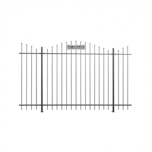 Clôture de jardin en acier 66,93 x 64,96 pouces, plaque décorative gris enduit de poudre - Product Image 1