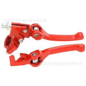 Palancas de Freno y Embrague Plegables de Aluminio Rojo para Motocicletas Todoterreno, Cuatrimotos y Bicicletas de Playa, para Mejora, Mantenimiento y Reparación - Product Image 4