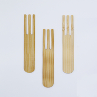 Wegwerp Biologisch Afbreekbare Bamboe Vork 115mm Ecologisch Voedselveilig BPA Vrij Mini Fruitvork voor Feest Catering