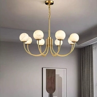 Lampe en métal alabastro de style moderne minimaliste français, luxueuse et créative, à spectre complet, pour le soin des yeux, pour salon et chambre à coucher